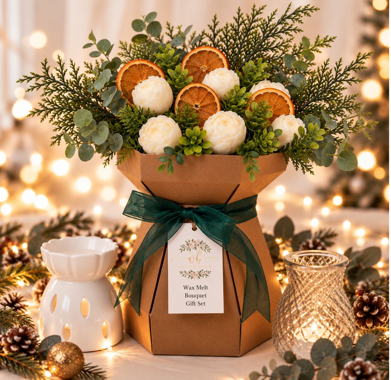 Christmas Wax Melt Bouquet Gift Set spiced orange Christmas Wax Melt Bouquet Gift Set spiced orange
