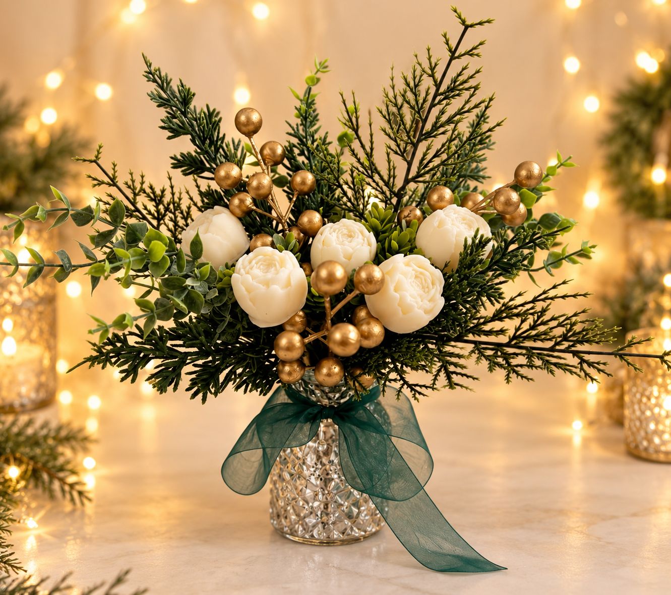 Christmas Wax Melt Bouquet vase collection Enchanted Forest