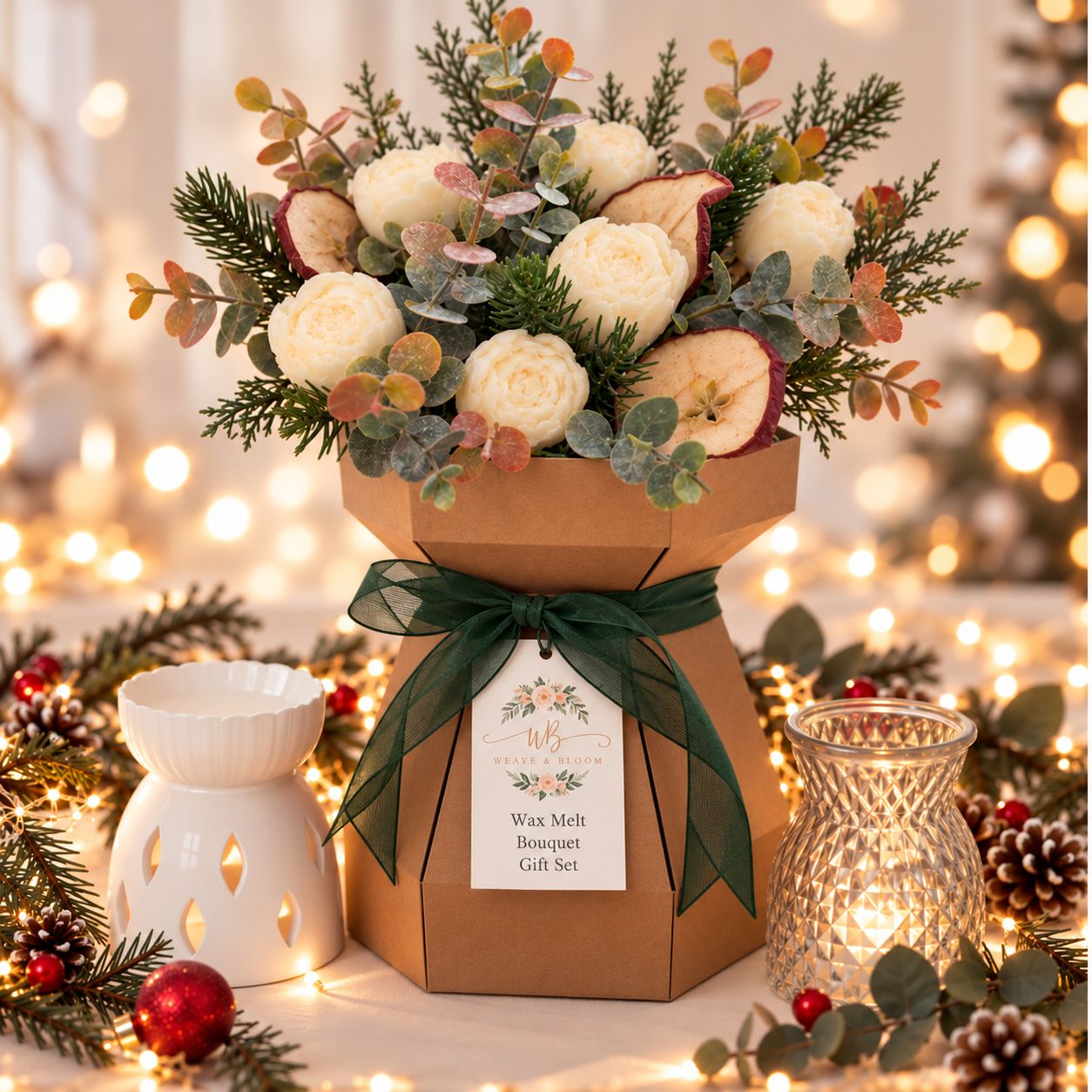Christmas Wax Melt Bouquet Gift Set apple & Cinnamon Christmas Wax Melt Bouquet Gift Set apple & Cinnamon