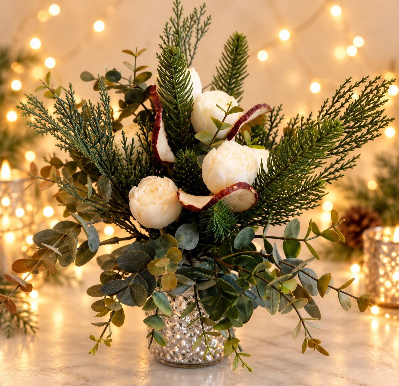 Christmas Wax Melt Bouquet                                         vase collection                                                                        Apple & Cinnamon