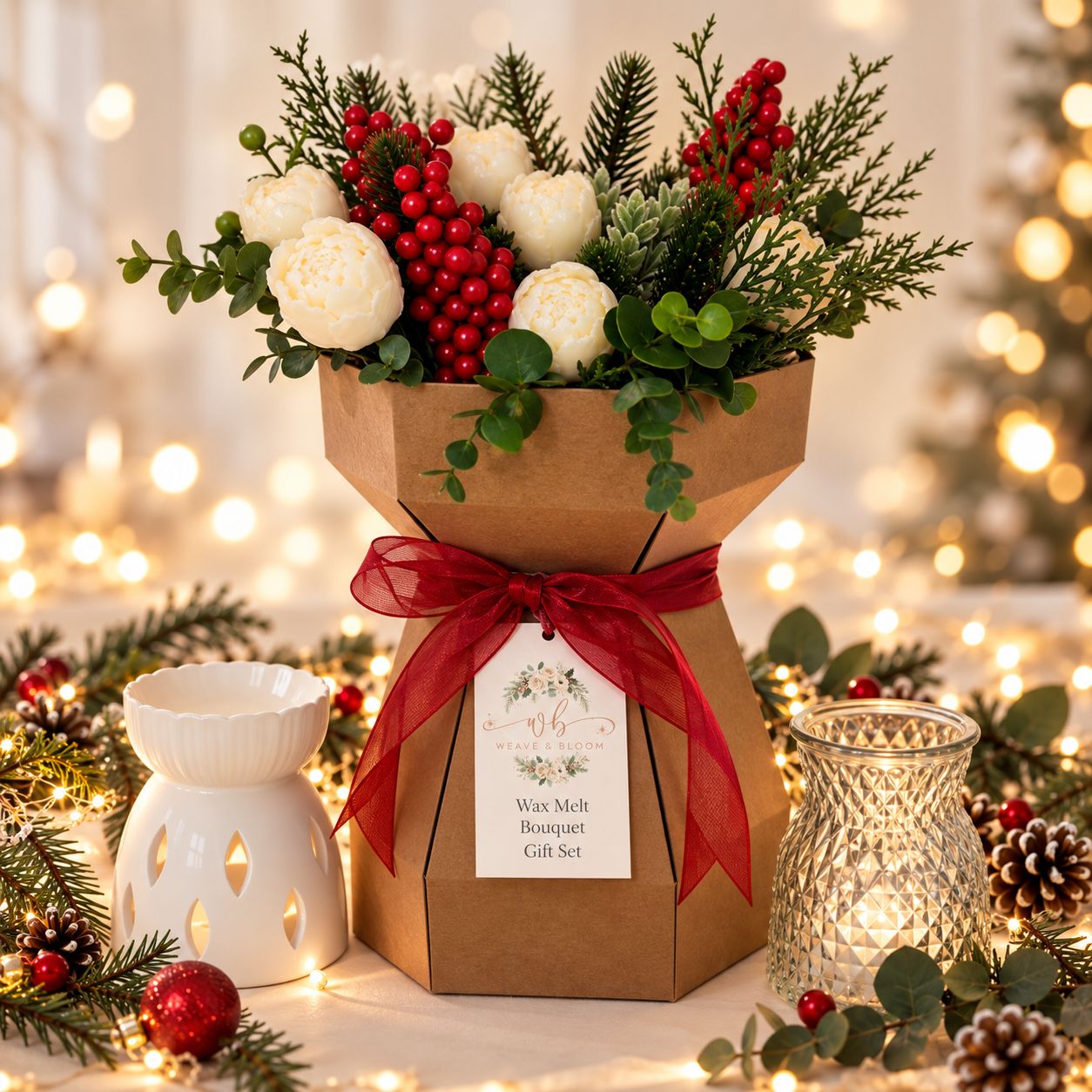 Christmas Wax Melt Bouquet Gift Set winter berries Christmas Wax Melt Bouquet Gift Set winter berries