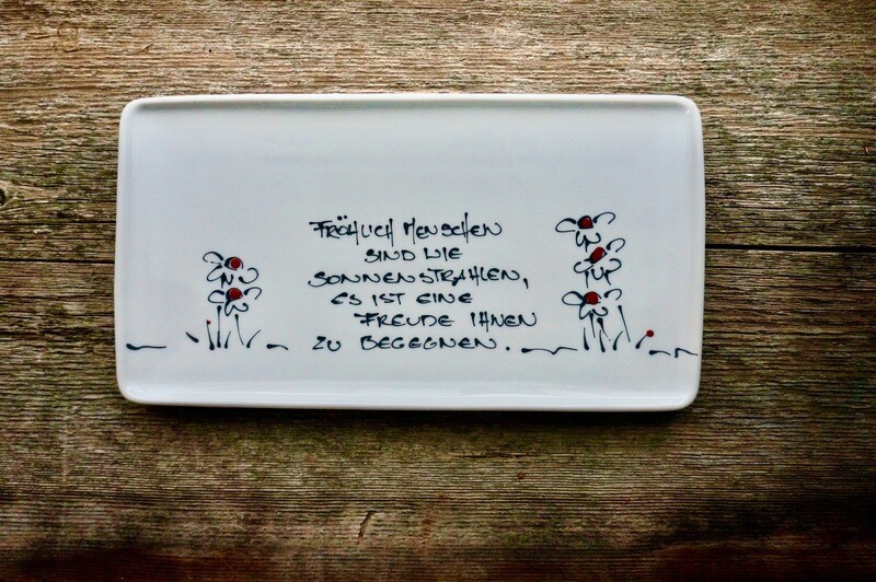 Porzellanplatte 28 mal 15 cm