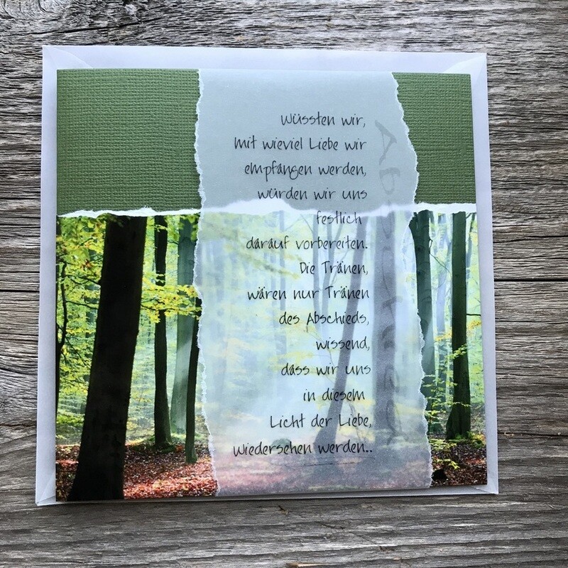Karte &quot;Trauer&quot;Wüssten wir mit wieviel Liebe...