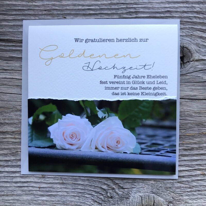 Karte &quot;Liebe &amp; Hochzeit&quot;Goldene Hochzeit