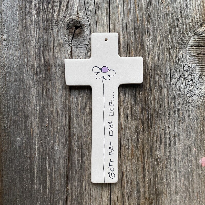 Kreuz-Gott hat dich lieb-rosa