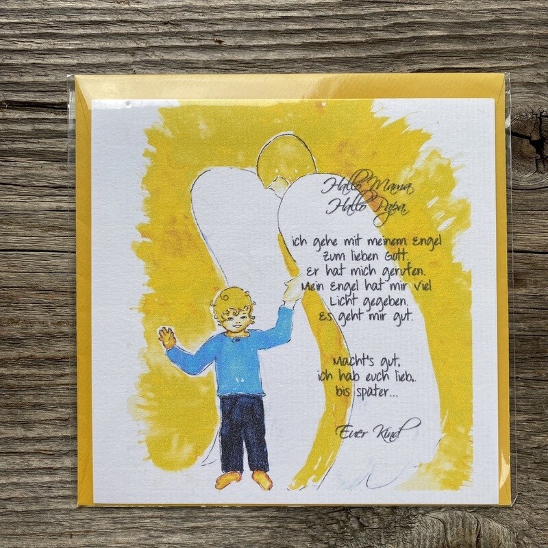 Karte &quot;Trauer-Kind&quot; Hallo Mama, Hallo Papa...