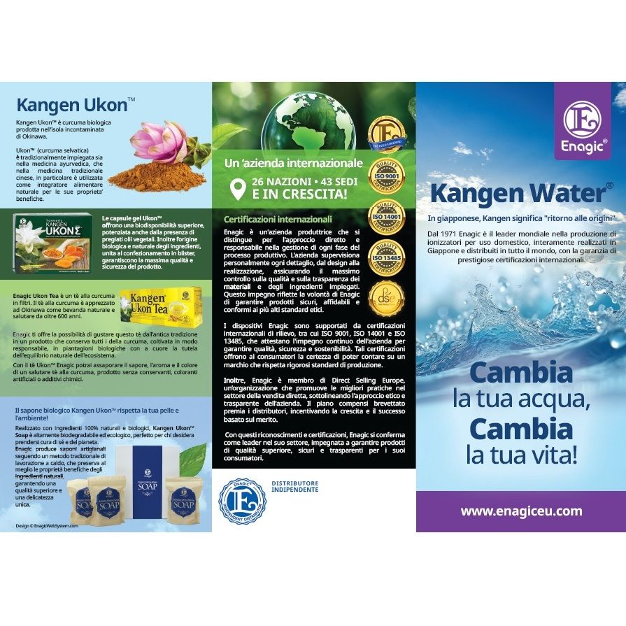 Opuscoli Enagic pieghevoli - 100 pz