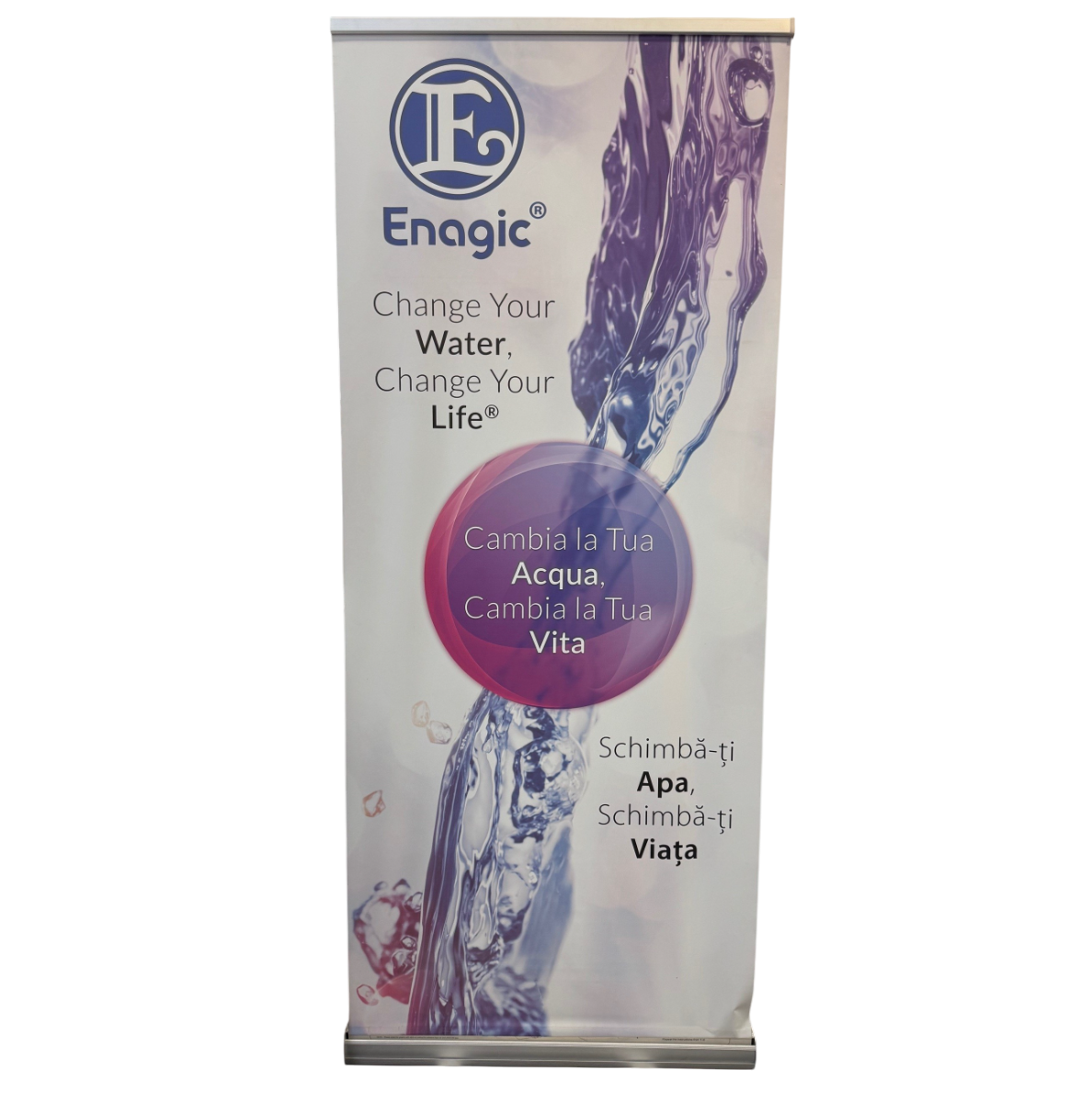 ROLL-UP in 3 lingue Italiano Inglese Rumeno - 85 X 200 cm ( usato - perfette condizioni )