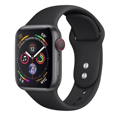 Apple Watch Silicone Strap – 42mm/44mm – Black