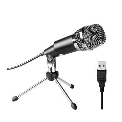 Fifine K668 Uni-Directional USB Condensor Microphone with Tripod – Black