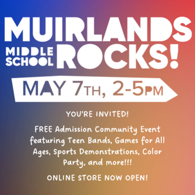 Muirlands Rocks! - Family Sponsorship