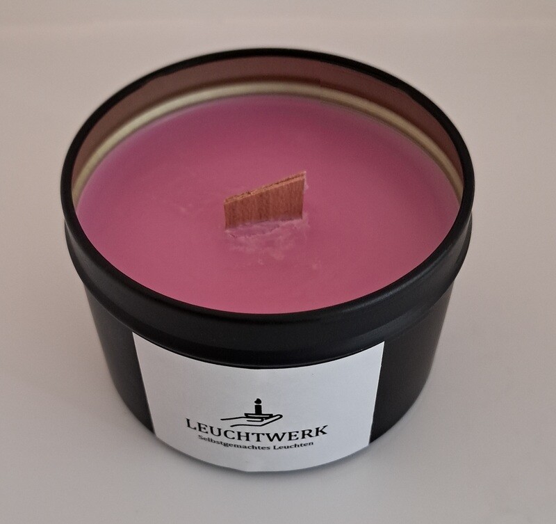 Lavendel Kerze mit Holzdocht