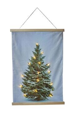 Fluweel doek kerstboom met LED verlichting