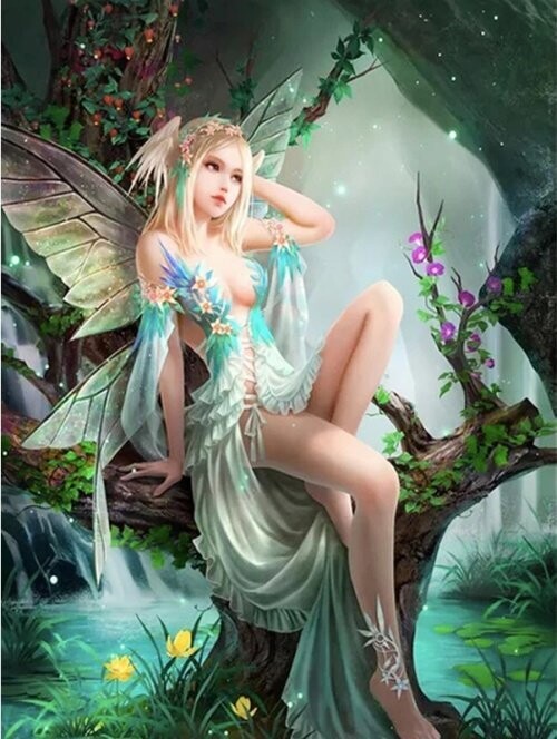 Diamond Painting Vollbild 30x40 mit eckigen Steinen