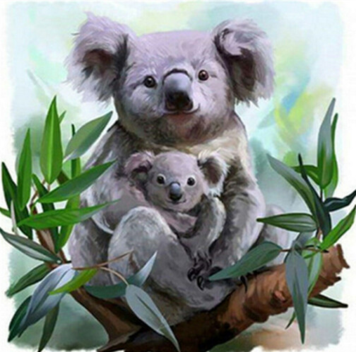 Diamond Painting Vollbild 30x40 mit eckigen Steinen