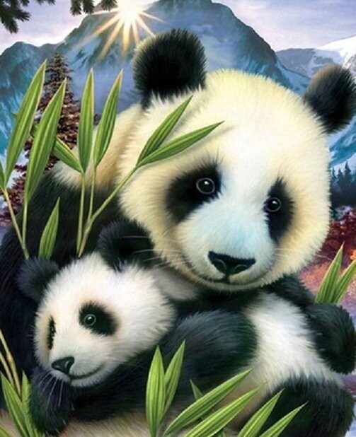 Diamond Painting Vollbild 30x40 mit eckigen Steinen