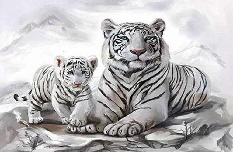 Diamond Painting Vollbild 30x40 mit eckigen Steinen