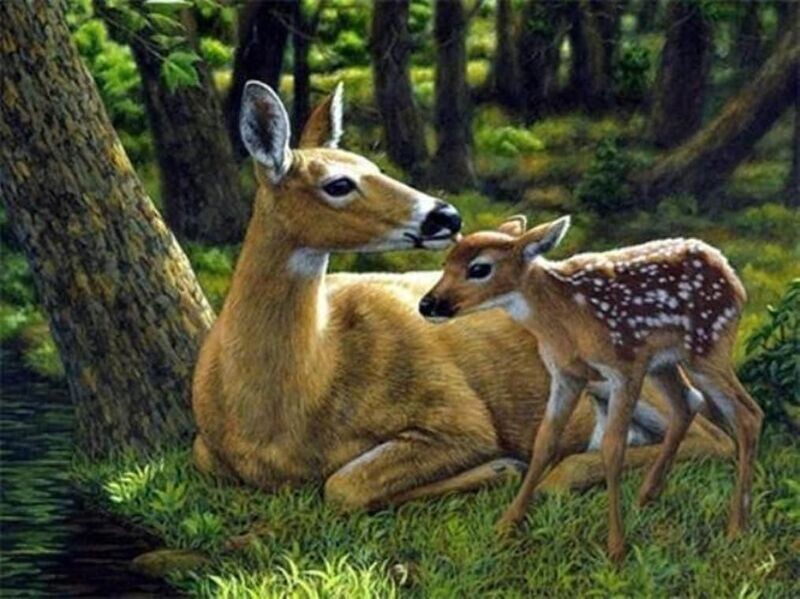 Diamond Painting Vollbild 30x40 mit eckigen Steinen