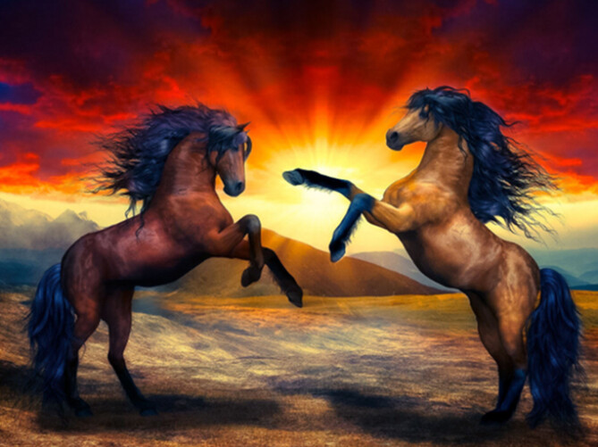 Diamond Painting Vollbild 30x40 mit eckigen Steinen