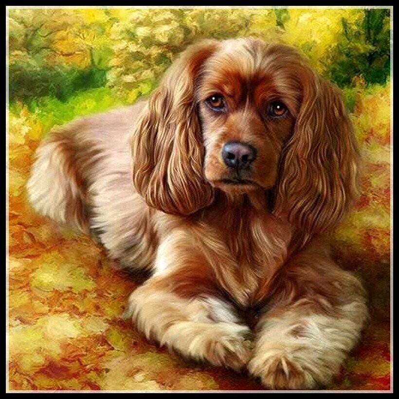 Diamond Painting Vollbild 30x40 mit eckigen Steinen