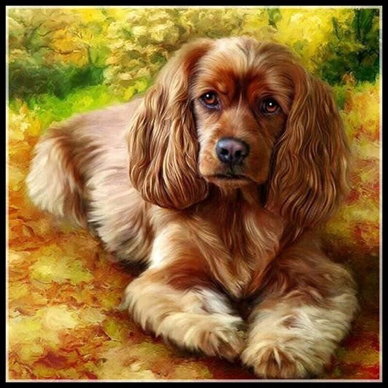 Diamond Painting Vollbild 30x40 mit eckigen Steinen