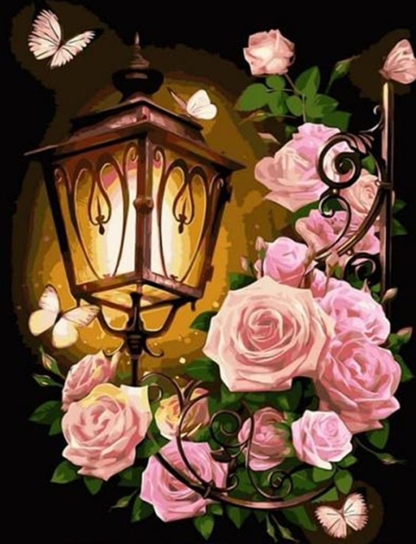Diamond Painting Vollbild 30x40 mit runden Steinen