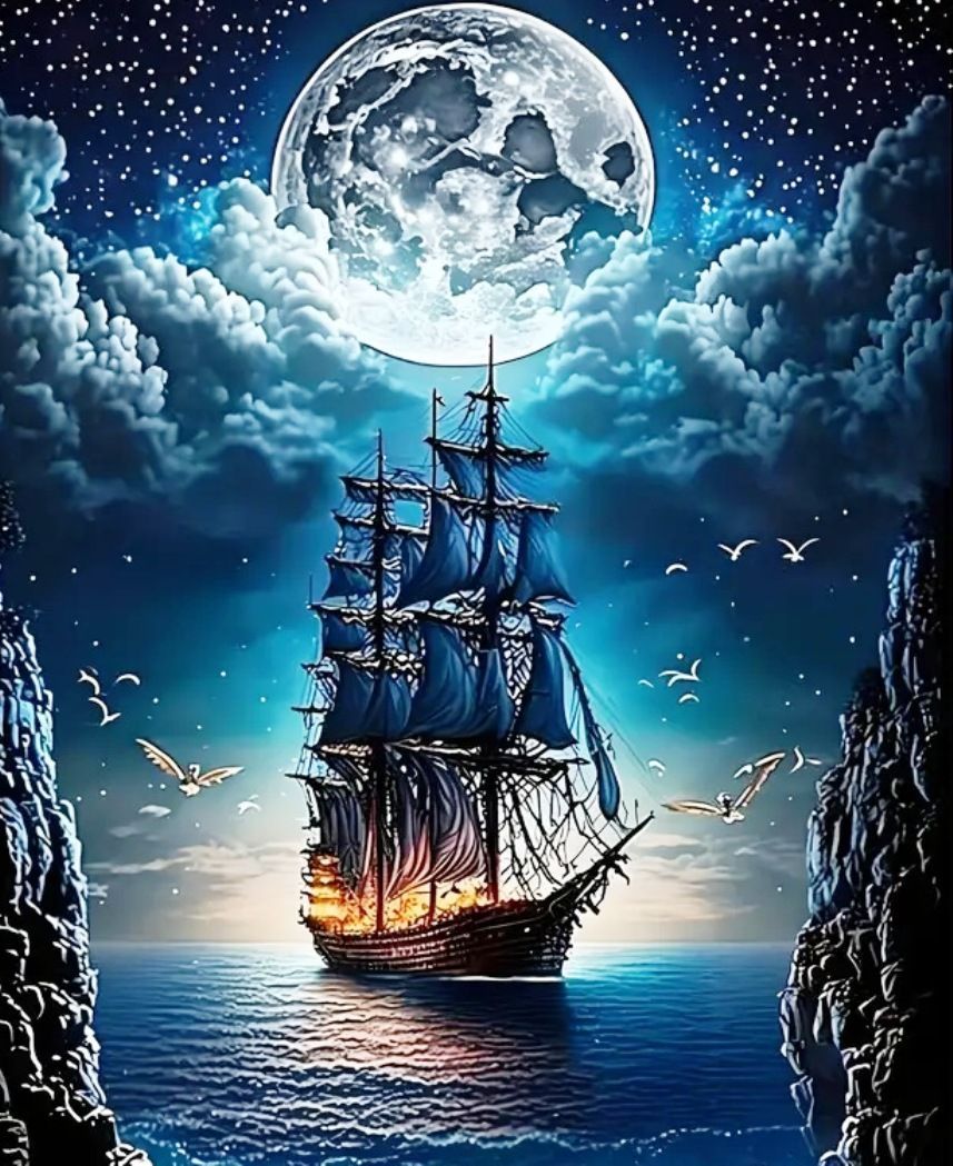 Diamond Painting Vollbild 50x70 mit runden Steinen Diamond Painting Vollbild 50x70 mit runden Steinen