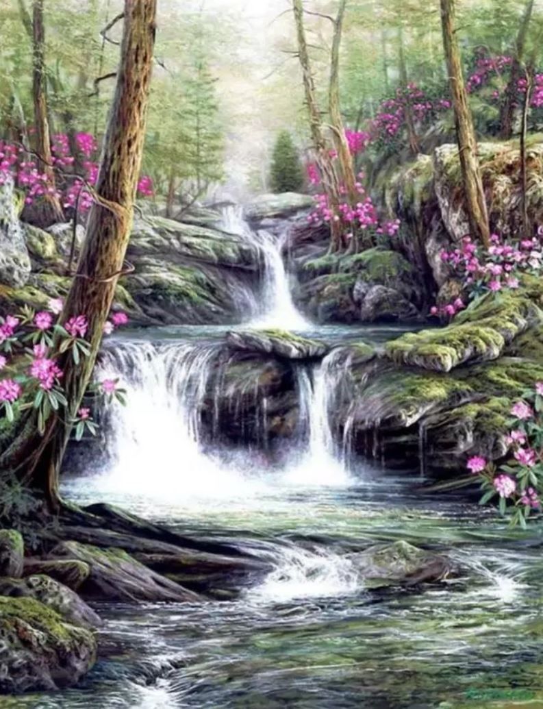 Diamond Painting Vollbild 50x70 mit runden Steinen