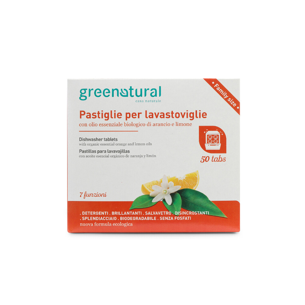 GN Greentabs 50 pz LAVASTOVIGLIE FAMILY LIMONE & ARANCIO