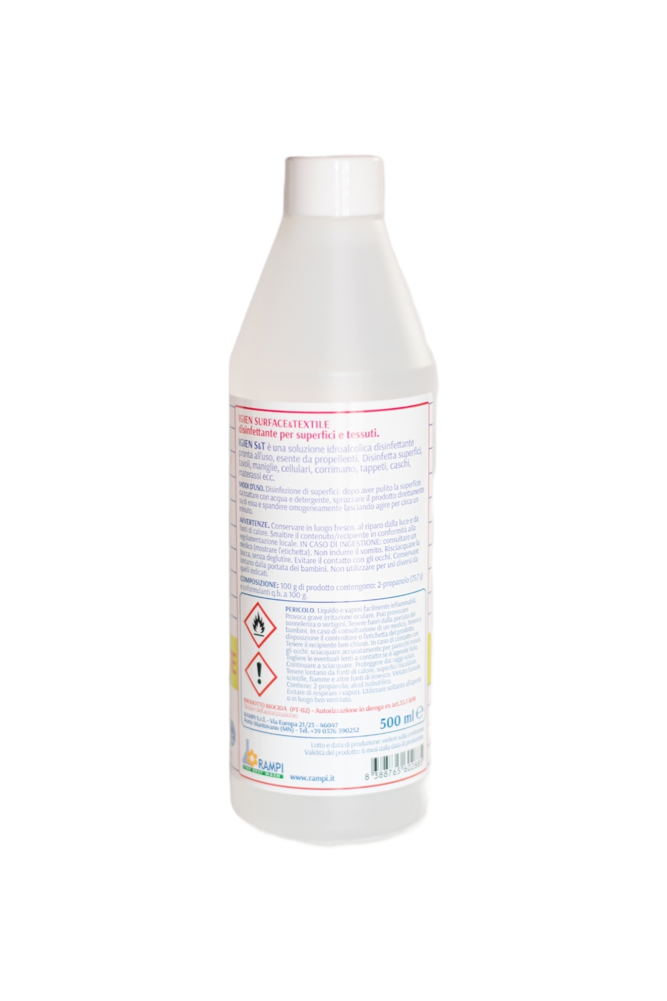 Rampi Igien Surface and Textile Disinfettante per superfici e tessuti 500 ml
