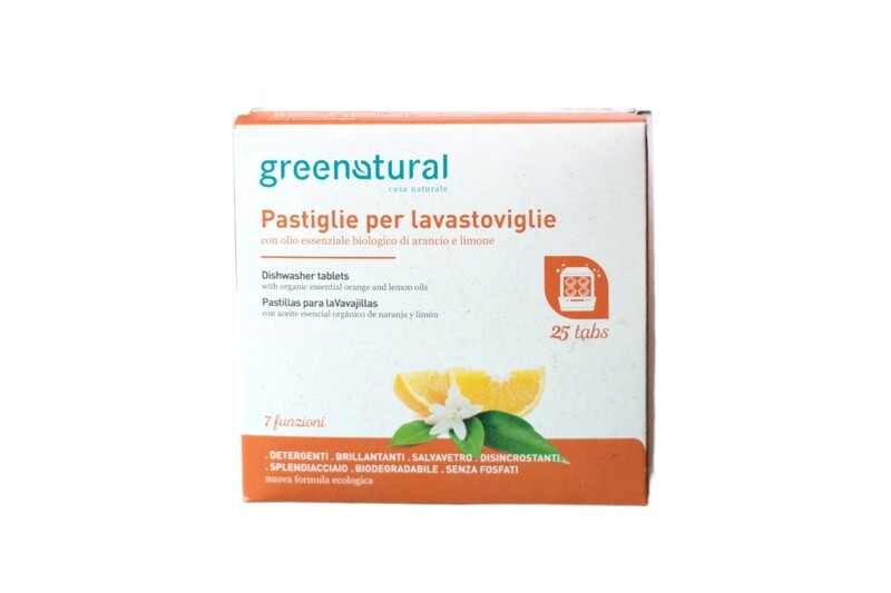 Green Tabs Pastiglie per Lavastoviglie, Arancio e Limone - Green Natural