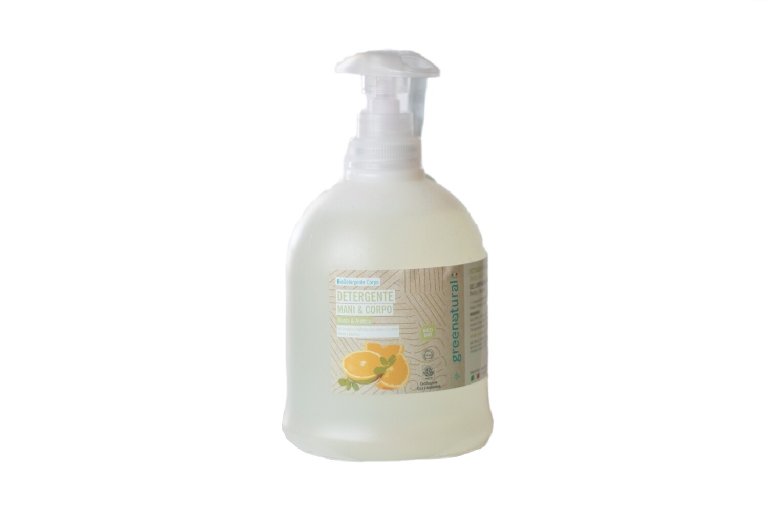 Sapone Mani e Corpo Menta & Arancio 500 ml - Green Natural