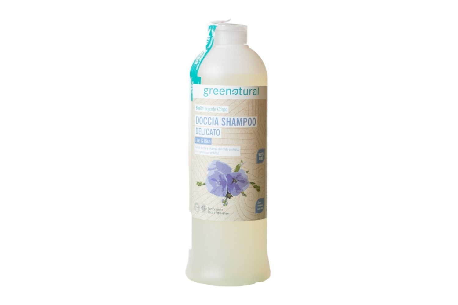 Doccia Shampoo Delicato Lino e Riso 500 ml - Green Natural