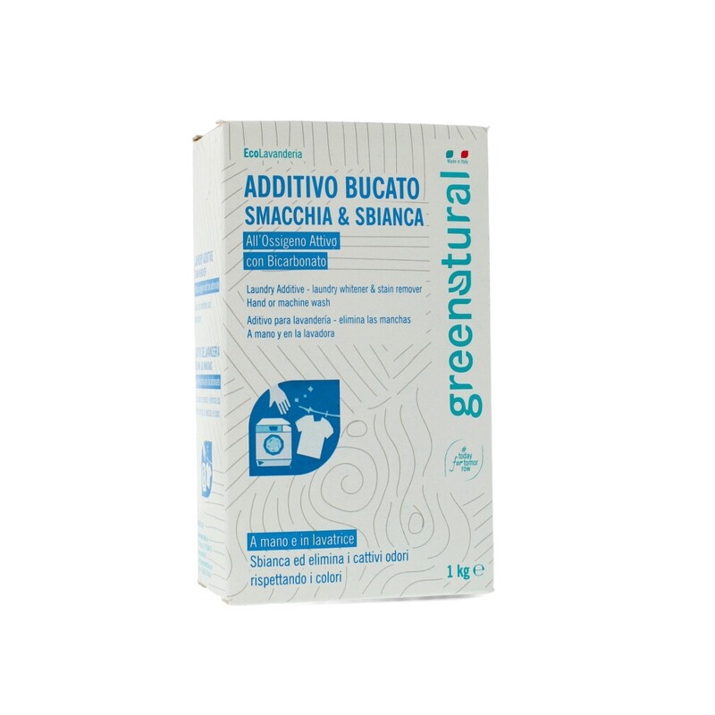 Additivo Bucato Smacchia e Sbianca con Ossigeno Attivo e Bicarbonato 1 kg - Green Natural