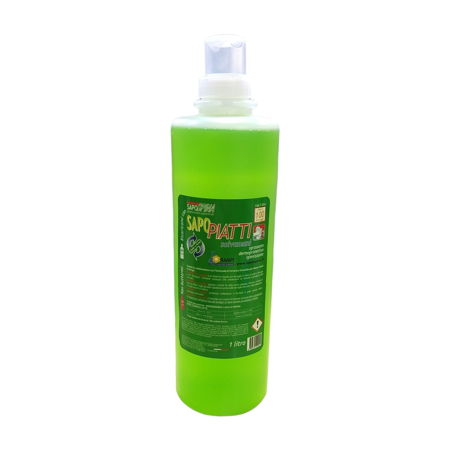 SAPO PIATTI Salvamani sgrassante dermoprotettivo igienizzante 15 lt RAMPI