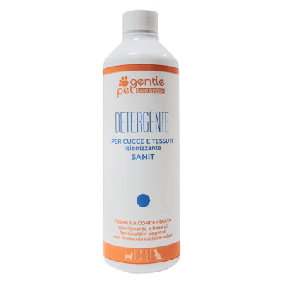 DETERGENTE SANIT Igienizzante e Ipoallergenico per Cucce e Tessuti 500ml GENTLEPET