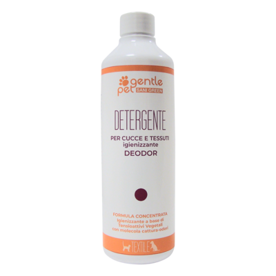 DETERGENTE DEODOR Igienizzante e Ipoallergenico per Cucce e Tessuti 500ml GENTLEPET