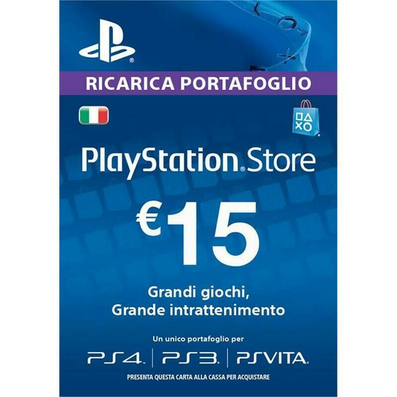ricarica portafoglio playstation 15 euro