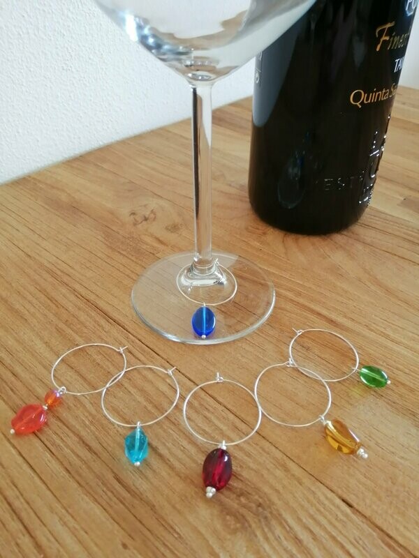Wijnglasring Kleur mix