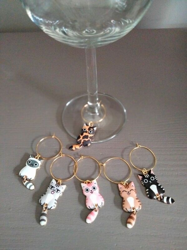 Wijnglasring Cats 2