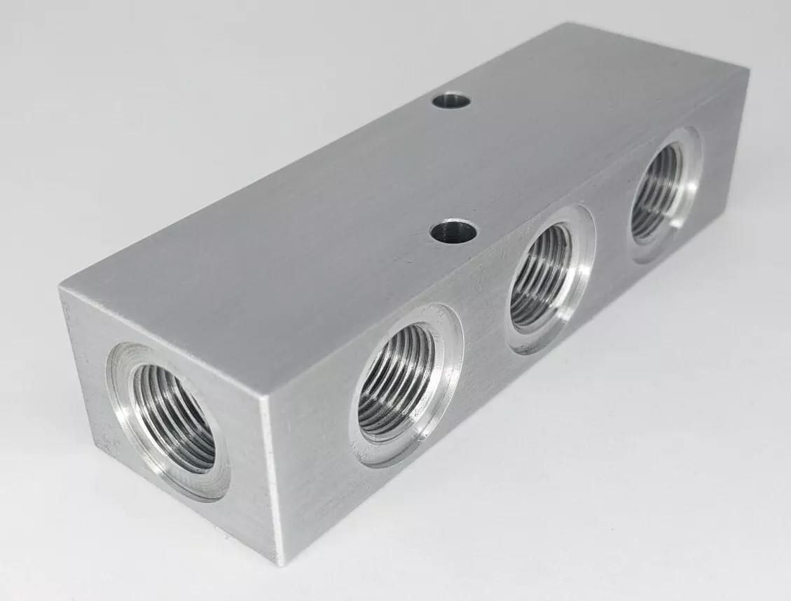 Verteilerleiste Sammlerleiste Verteiler für Hydraulik und Pneumatik 8x G3/8 Verteilerleiste Sammlerleiste Verteiler für Hydraulik und Pneumatik 8x G3/8