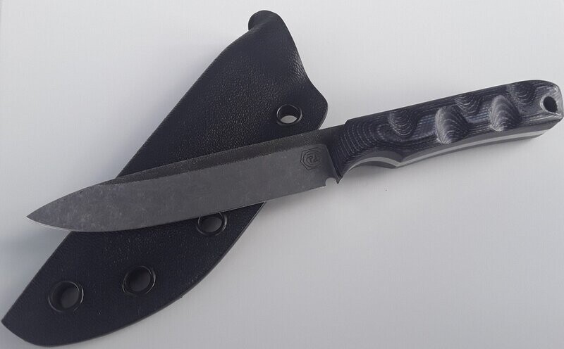 PiedPiper- Neck Knife- handgefertigt - LightBlue/Black