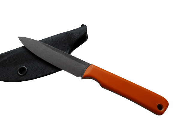 PiedPiper- Neck Knife-  G10 - handgefertigt - Orange