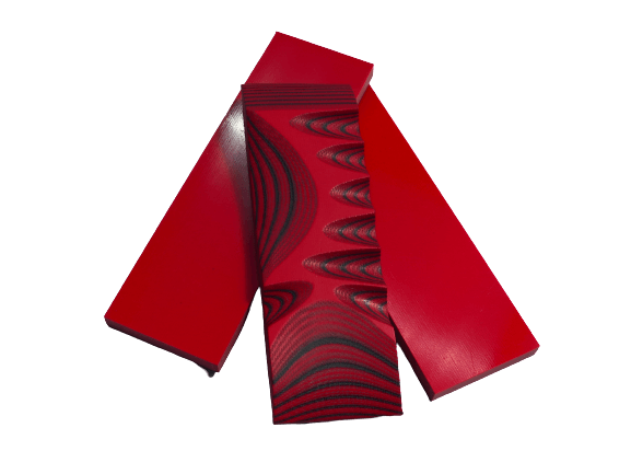 G10-INTENSE Griffschalen, Dark Red/Black - 130x40x6,5mm