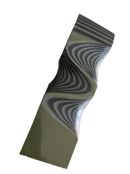 G10  O.D. Green/Black  Messergriffmaterial 130x40x6,5mm