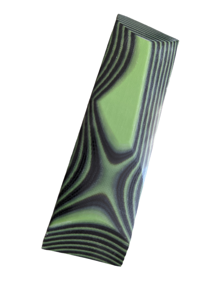 G10 Griffschalenmaterial Toxic Green/Black -130x40x6,5mm