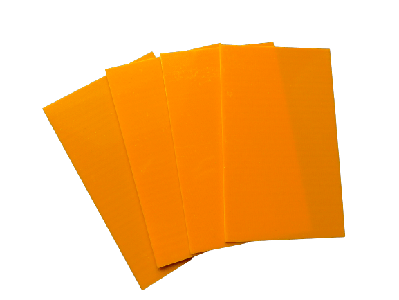 G10 FR4 GFK Liner Material Set für Messerbau, Modellbau130x80x1mm deep yellow