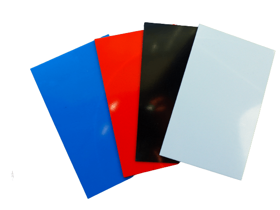 G10 FR4 GFK - Liner Material Set für Messerbau oder Modellbau, 130x80x1mm - blau, rot, schwarz, weiß