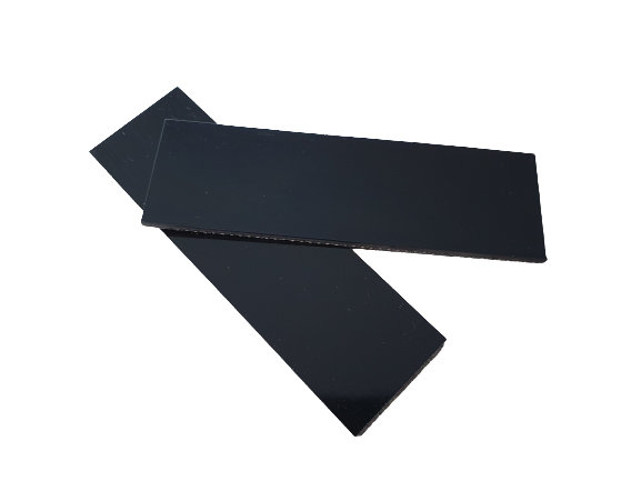 G10 GFK FR4 Deep Black Griffmaterial, Strukturiert! 130x40x3mm