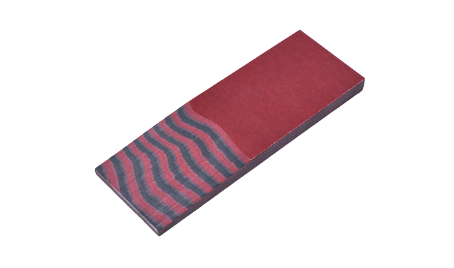 Canvas Jute Micarta Black/Red 120x40x8,5mm